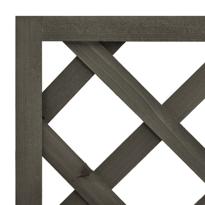 Garten-Spalier mit Blumenkasten Grau 50x25x90 cm Tannenholz - Pazzar.ch