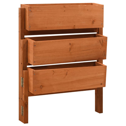 Pflanzkübel Klappbar Orange 60x14x75 cm Massivholz Tanne - Pazzar.ch