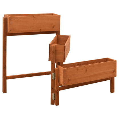 Pflanzkübel Klappbar Orange 60x14x75 cm Massivholz Tanne - Pazzar.ch