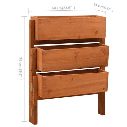 Pflanzkübel Klappbar Orange 60x14x75 cm Massivholz Tanne - Pazzar.ch