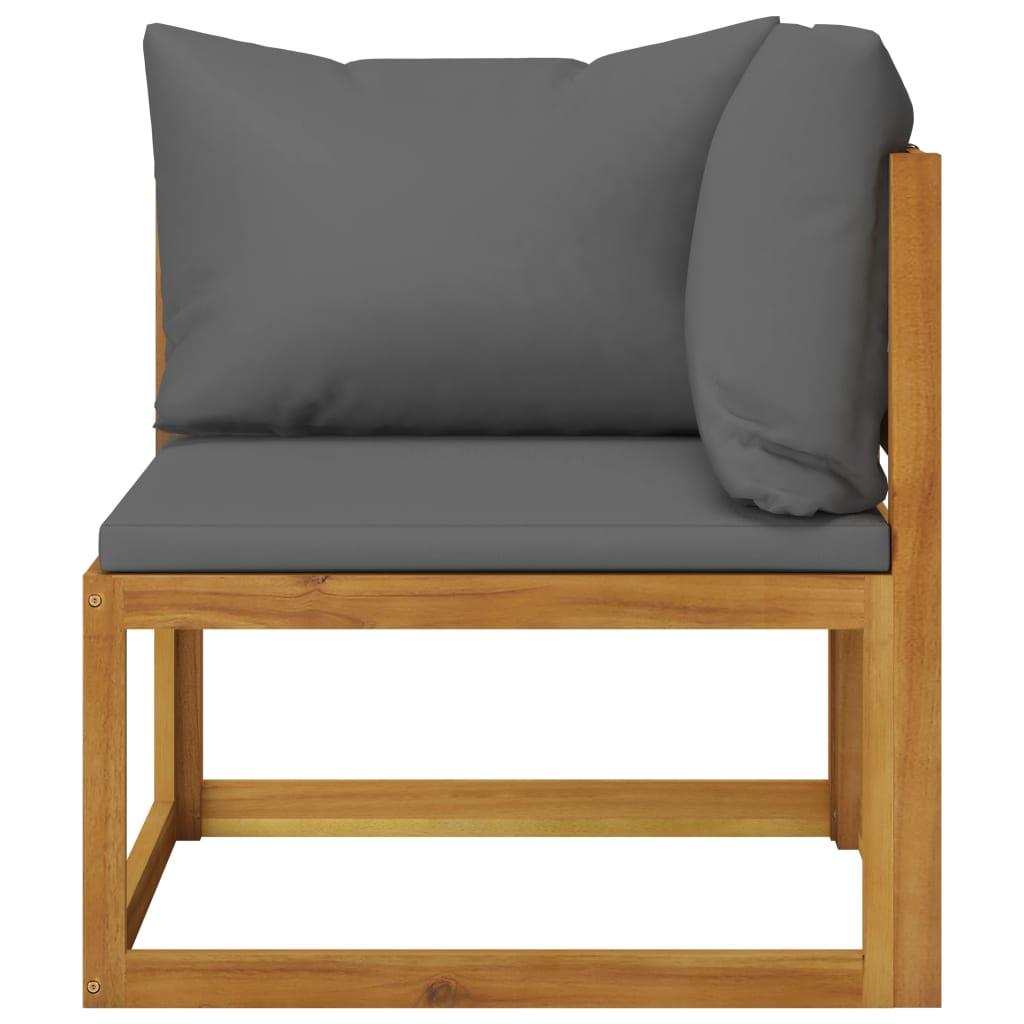 4-Sitzer-Gartensofa mit Auflage Akazie Massivholz - Pazzar.ch