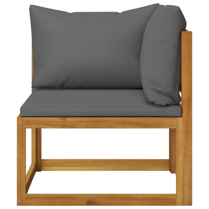 4-Sitzer-Gartensofa mit Auflage Akazie Massivholz - Pazzar.ch