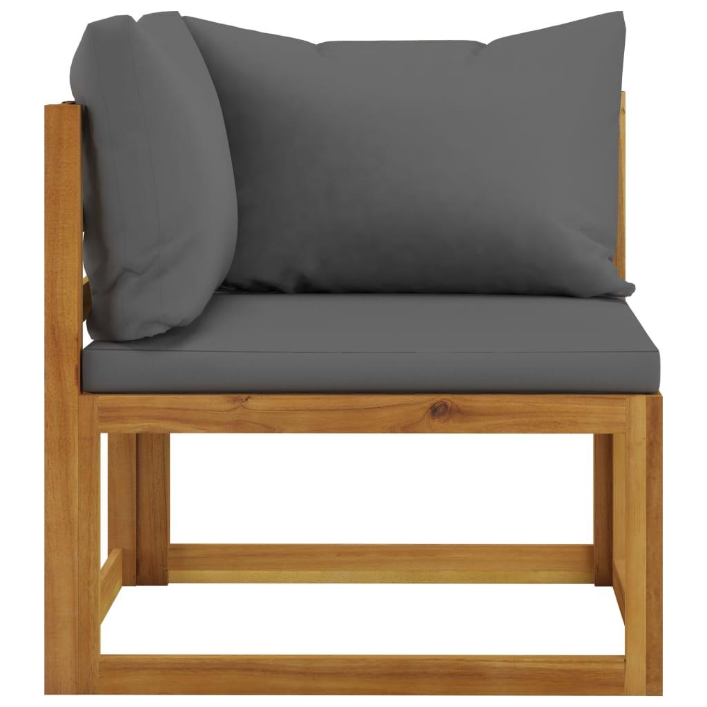 4-Sitzer-Gartensofa mit Auflage Akazie Massivholz - Pazzar.ch