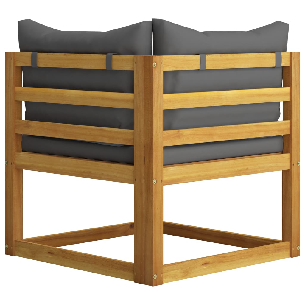 4-Sitzer-Gartensofa mit Auflage Akazie Massivholz - Pazzar.ch