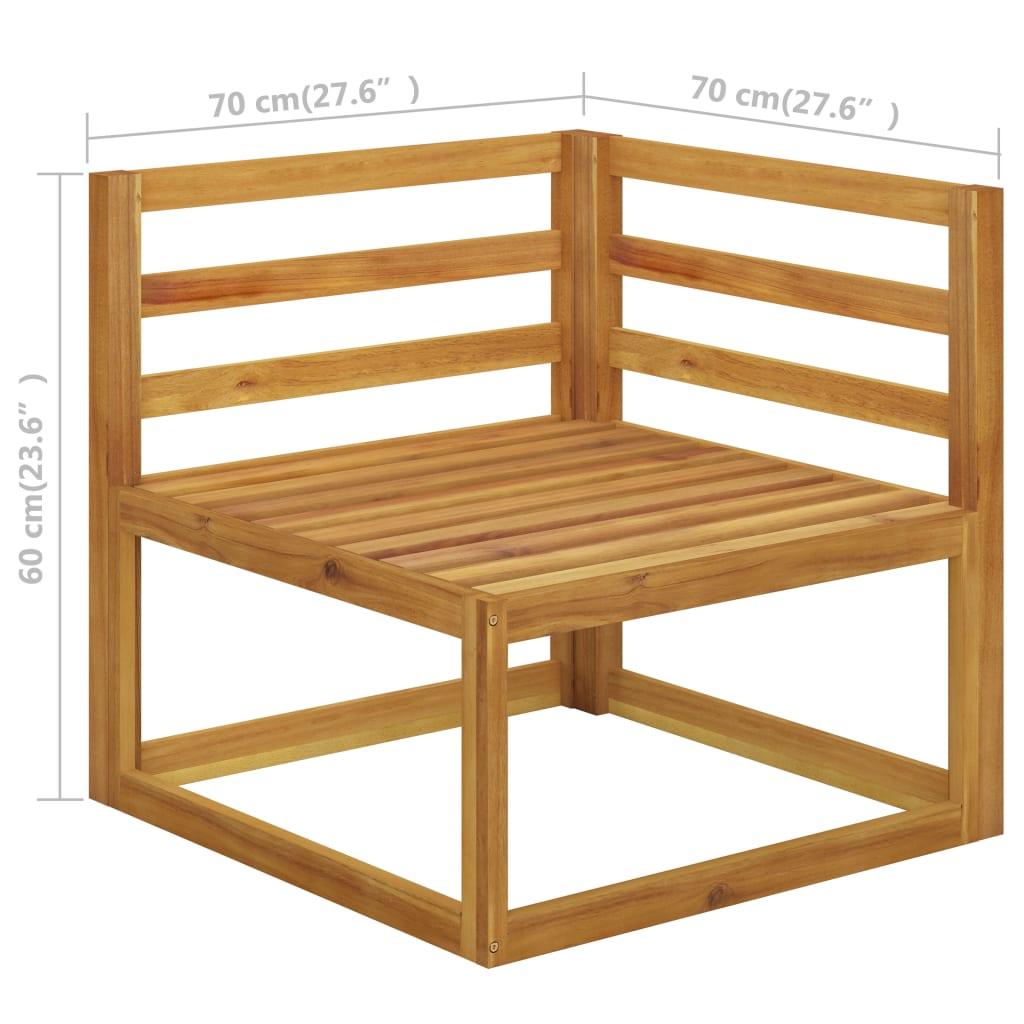 6-tlg. Garten-Lounge-Set mit Auflagen Creme Massivholz Akazie - Pazzar.ch