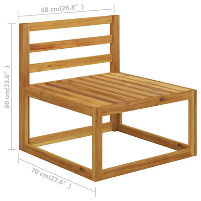6-tlg. Garten-Lounge-Set mit Auflagen Creme Massivholz Akazie - Pazzar.ch