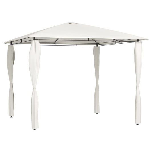 Pavillon mit Pfostenabdeckungen 3x3x2,6 m Creme 160 g/m² - Pazzar.ch