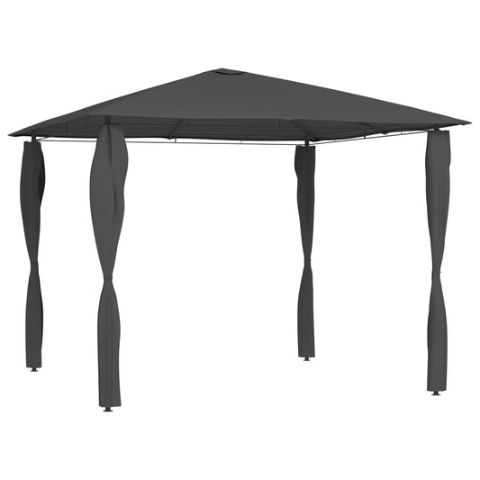 Pavillon mit Pfostenabdeckungen 3x3x2,6 m Anthrazit 160 g/m² - Pazzar.ch