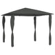 Pavillon mit Pfostenabdeckungen 3x3x2,6 m Anthrazit 160 g/m²