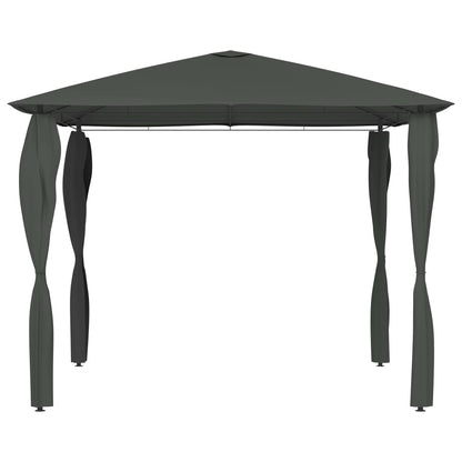 Pavillon mit Pfostenabdeckungen 3x3x2,6 m Anthrazit 160 g/m² - Pazzar.ch