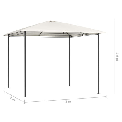 Pavillon 3x3x2,6 m Creme 160 g/m² - Pazzar.ch