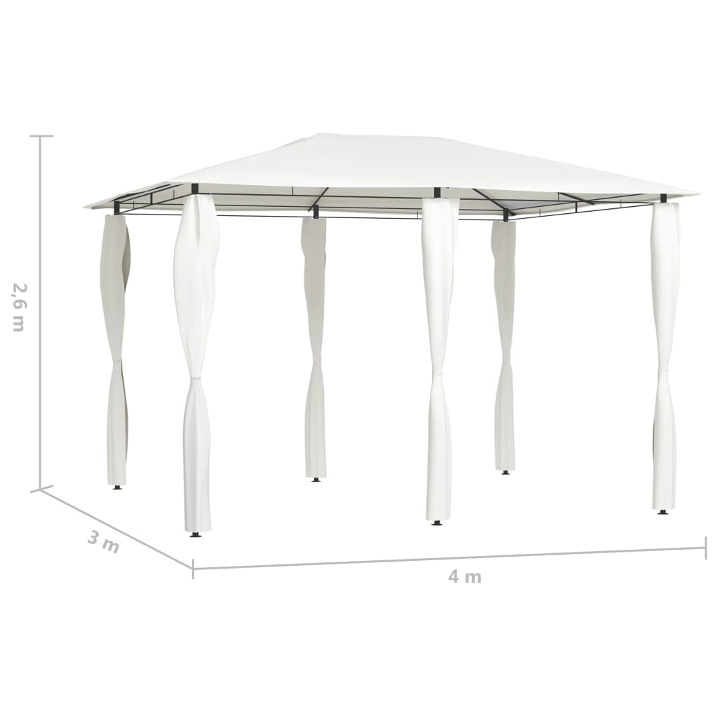 Pavillon mit Pfostenabdeckungen 3x4x2,6 m Creme 160 g/m² - Pazzar.ch