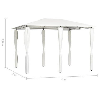 Pavillon mit Pfostenabdeckungen 3x4x2,6 m Creme 160 g/m² - Pazzar.ch