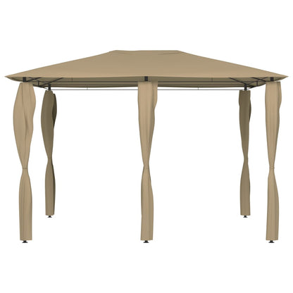 Pavillon mit Pfostenabdeckungen 3x4x2,6 m Taupe 160 g/m² - Pazzar.ch