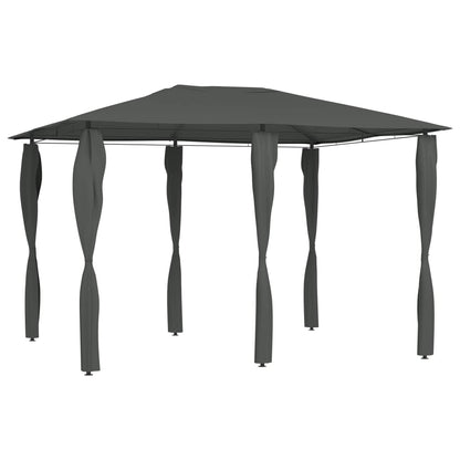 Pavillon mit Pfostenabdeckungen 3x4x2,6 m Anthrazit 160 g/m² - Pazzar.ch