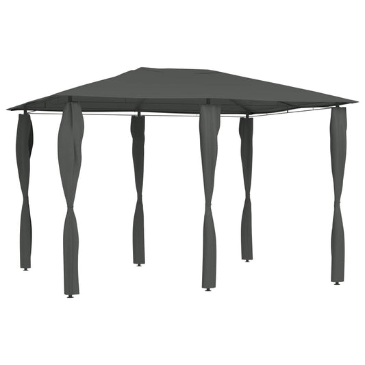 Pavillon mit Pfostenabdeckungen 3x4x2,6 m Anthrazit 160 g/m² - Pazzar.ch