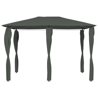 Pavillon mit Pfostenabdeckungen 3x4x2,6 m Anthrazit 160 g/m² - Pazzar.ch