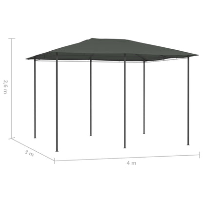 Pavillon 3x4x2,6 m Anthrazit 160 g/m² - Pazzar.ch