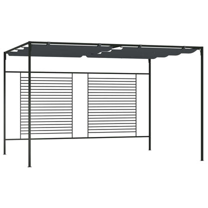 Pavillon mit Ausziehbarem Dach 4x3x2,3 m Anthrazit 180 g/m² - Pazzar.ch