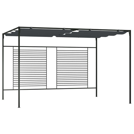 Pavillon mit Ausziehbarem Dach 4x3x2,3 m Anthrazit 180 g/m² - Pazzar.ch