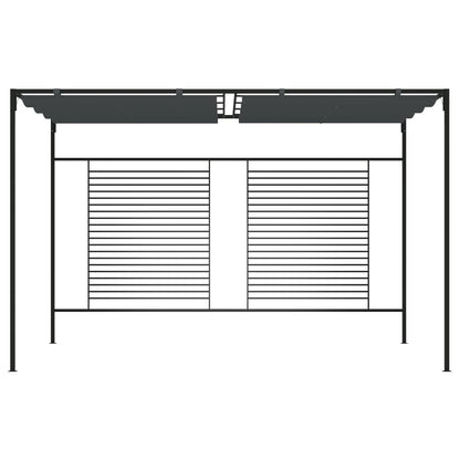 Pavillon mit Ausziehbarem Dach 4x3x2,3 m Anthrazit 180 g/m² - Pazzar.ch