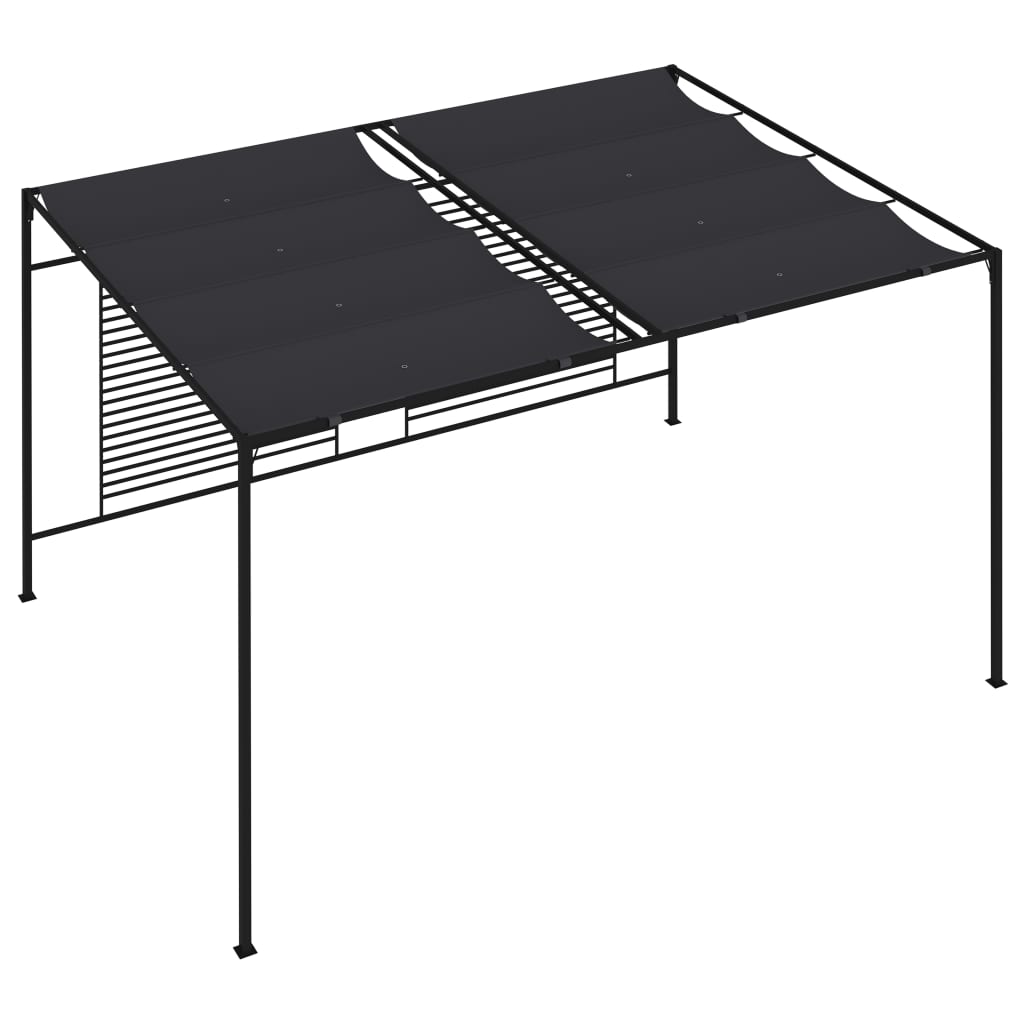 Pavillon mit Ausziehbarem Dach 4x3x2,3 m Anthrazit 180 g/m² - Pazzar.ch