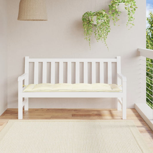 Gartenbank-Auflage Cremeweiß 150x50x7 cm Oxford-Gewebe - Pazzar.ch