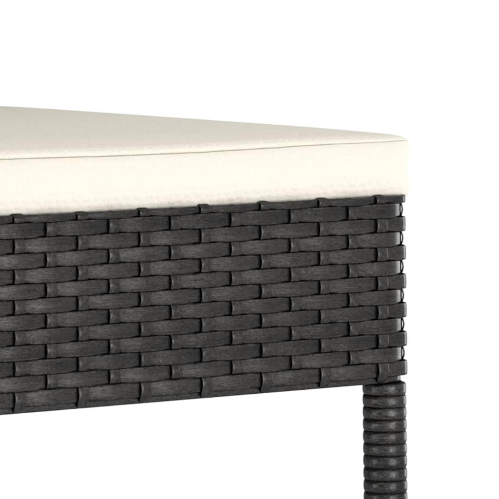 Garten-Essstühle 2 Stk. Poly Rattan Schwarz - Pazzar.ch