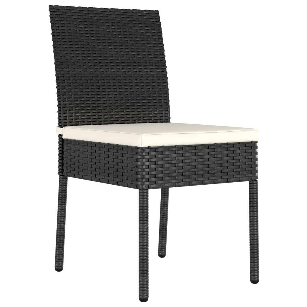 Garten-Essstühle 4 Stk. Poly Rattan Schwarz - Pazzar.ch