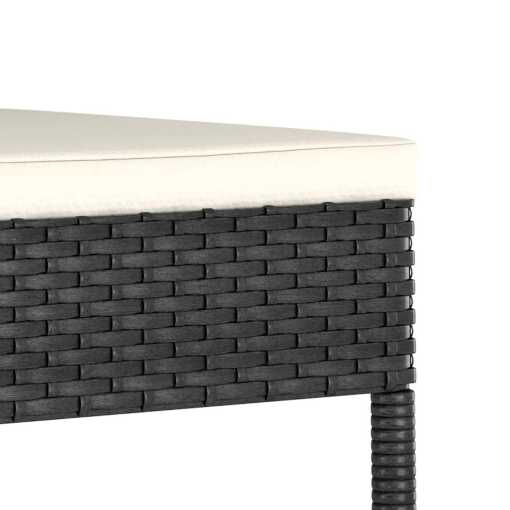 Garten-Essstühle 4 Stk. Poly Rattan Schwarz - Pazzar.ch