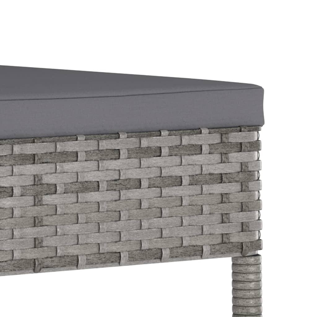 Garten-Essstühle 2 Stk. Poly Rattan Grau - Pazzar.ch