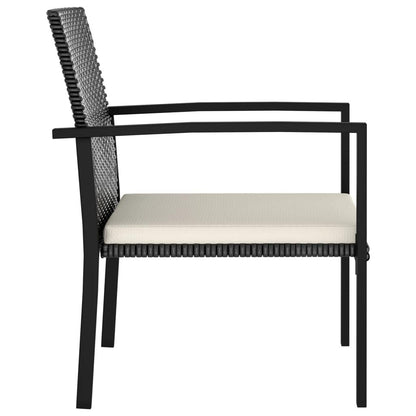 Garten-Essstühle 4 Stk. Poly Rattan Schwarz - Pazzar.ch