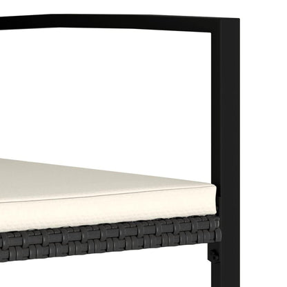 Garten-Essstühle 4 Stk. Poly Rattan Schwarz - Pazzar.ch