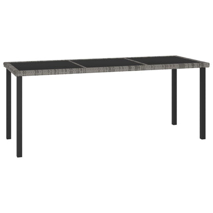 Garten-Esstisch Grau 180x70x73 cm Poly Rattan - Pazzar.ch