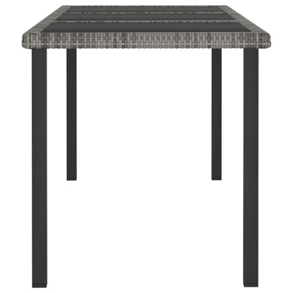 Garten-Esstisch Grau 180x70x73 cm Poly Rattan - Pazzar.ch
