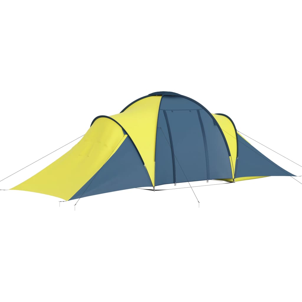 Campingzelt 6 Personen Blau und Gelb - Pazzar.ch