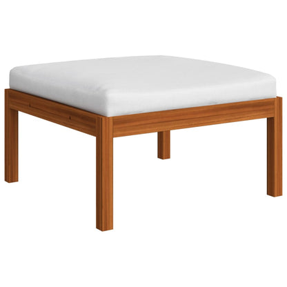 4-tlg. Garten-Lounge-Set mit Kissen Cremeweiß Massivholz Akazie - Pazzar.ch