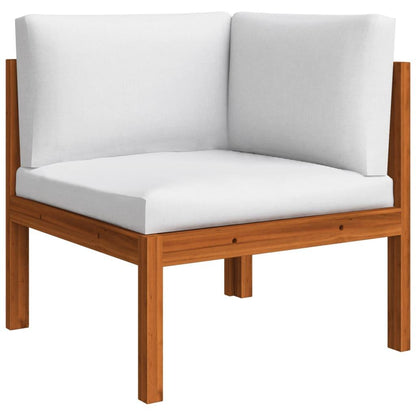 8-tlg. Garten-Lounge-Set mit Kissen Cremeweiß Massivholz Akazie - Pazzar.ch