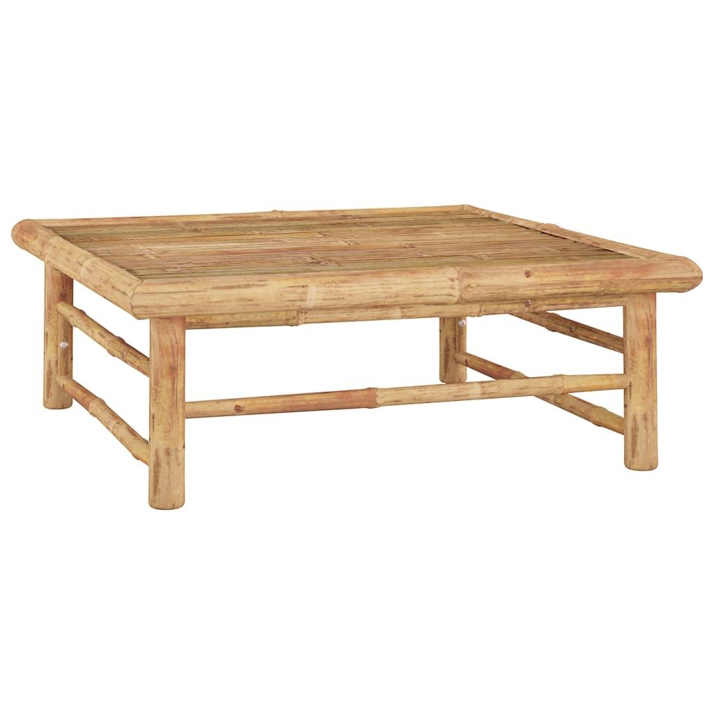 5-tlg. Garten-Lounge-Set mit Cremeweißen Kissen Bambus - Pazzar.ch
