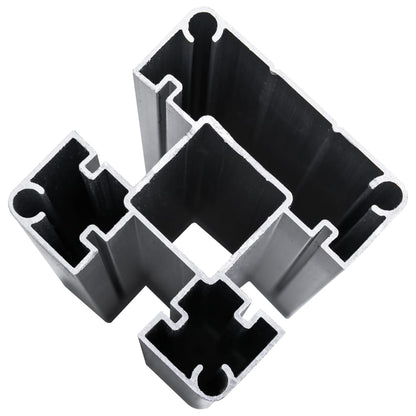 Zaunelement WPC 175x186 cm Schwarz - Pazzar.ch