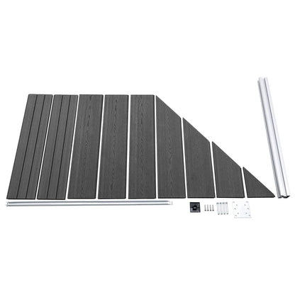 Zaunelement WPC 95x(105-180) cm Schwarz - Pazzar.ch
