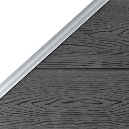 Zaunelement WPC 95x(105-180) cm Schwarz - Pazzar.ch
