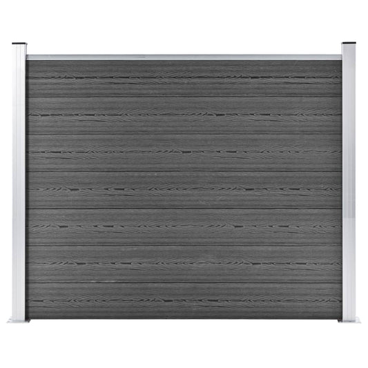 Zaunelement WPC 180x146 cm Schwarz - Pazzar.ch
