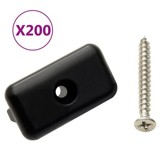 Terrassenclips mit Schrauben 200 Stk. Kunststoff Edelstahl 304 - Pazzar.ch
