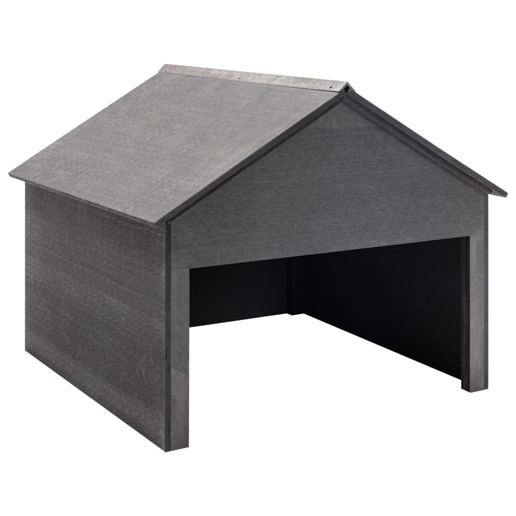 Rasenmäher Garage Grau 80x80x70 cm WPC - Pazzar.ch