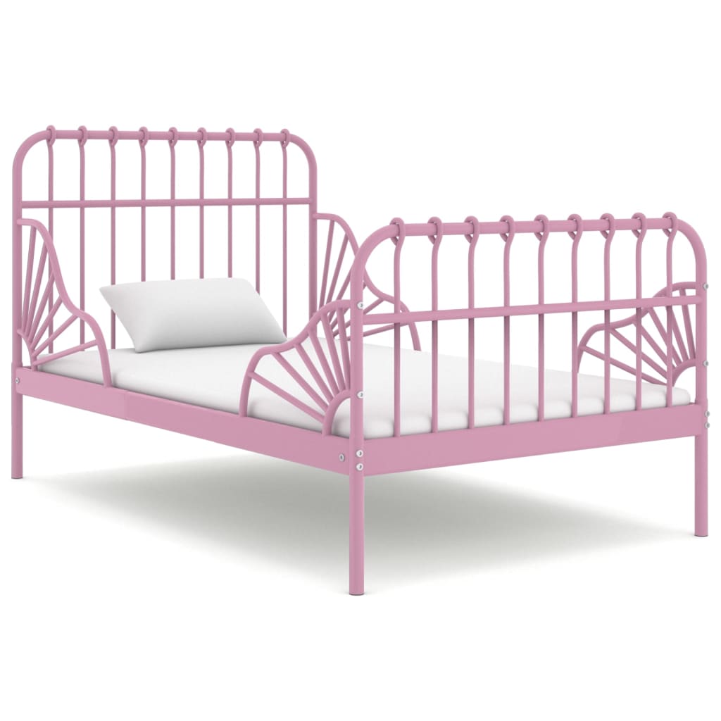 Ausziehbett Rosa Metall 80x130/200 cm - Pazzar.ch