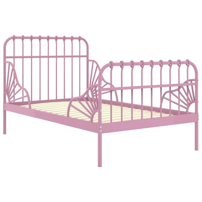 Ausziehbett Rosa Metall 80x130/200 cm - Pazzar.ch