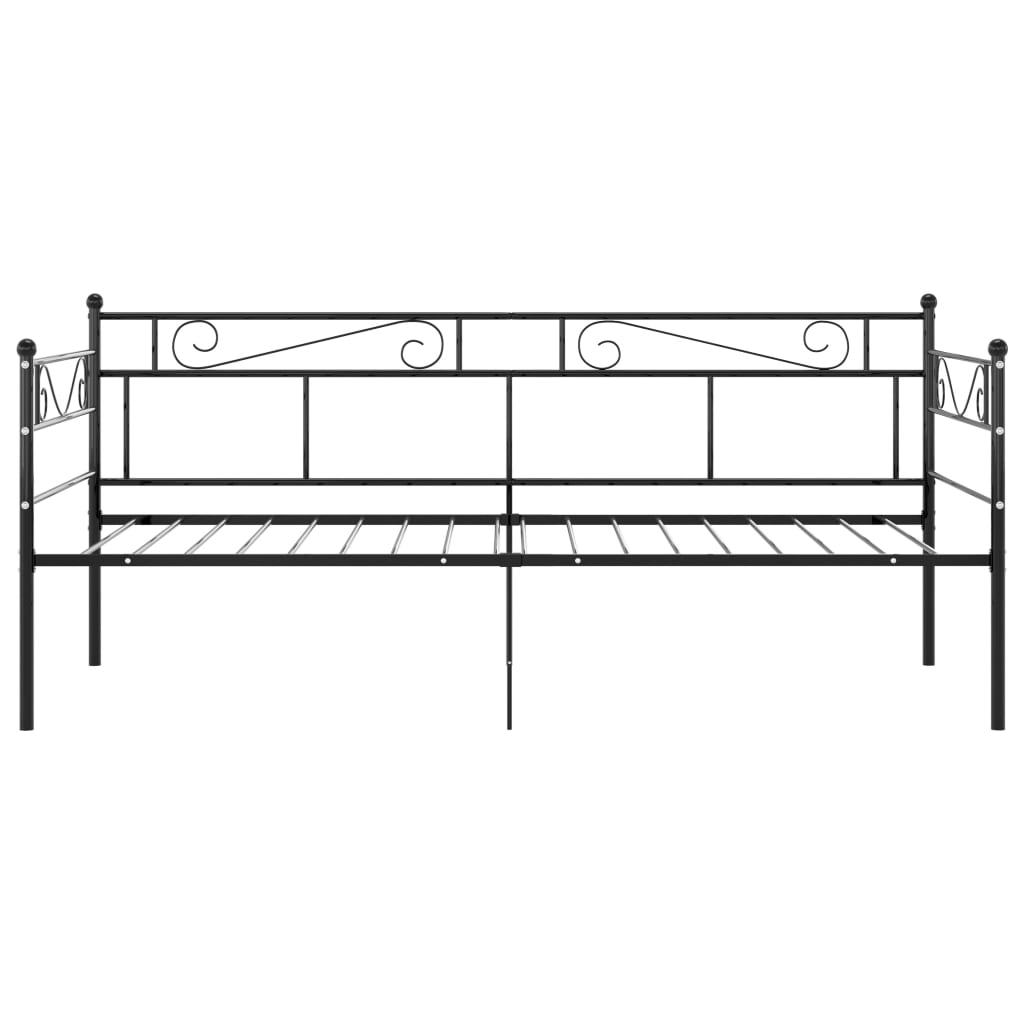 Schlafsofa Bettgestell Schwarz Metall 90x200 cm - Pazzar.ch