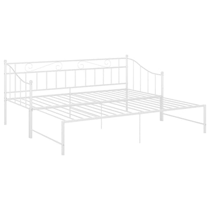 Ausziehsofa Bettgestell Weiß Metall 90x200 cm - Pazzar.ch