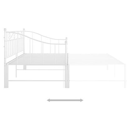 Ausziehsofa Bettgestell Weiß Metall 90x200 cm - Pazzar.ch